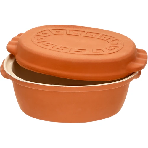 Glaserad romersk gryta 4,5 L (meandrar) - 7