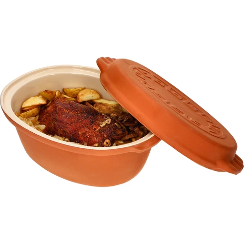 Glaserad romersk gryta 4,5 L (meandrar) - 10