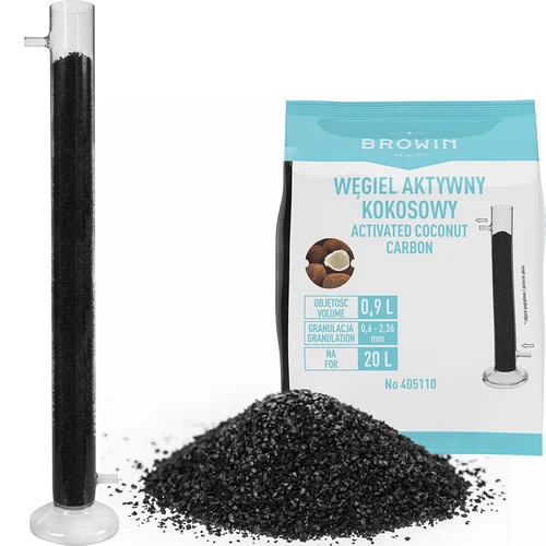 Glasfiltreringskolonn med alkoholmätare, silikonslang och kokoskol - 2