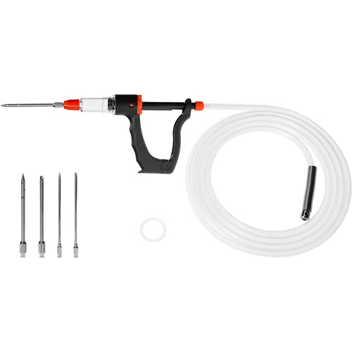 Halvautomatisk charkuterispruta med nålset och slang - 2