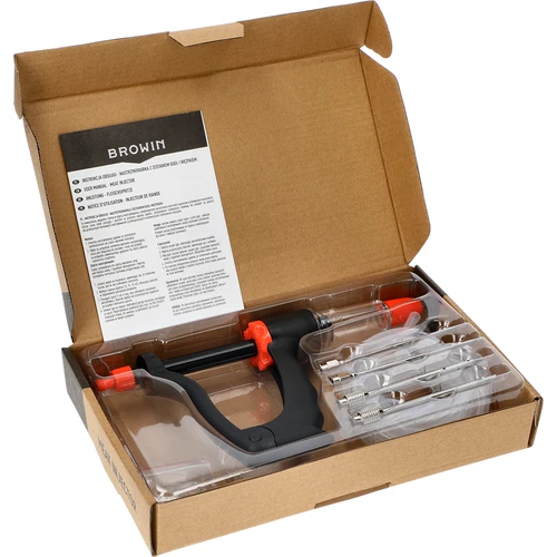 Halvautomatisk charkuterispruta med nålset och slang - 6