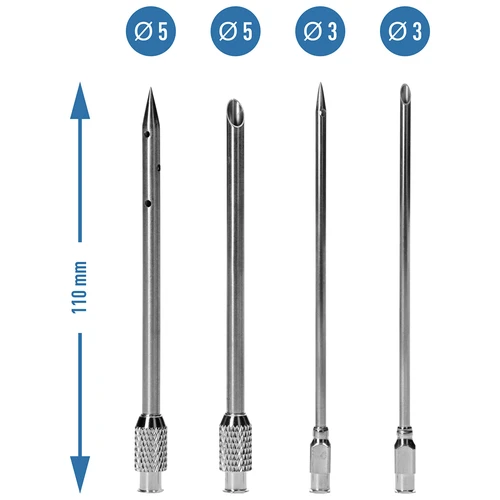 Halvautomatisk charkuterispruta med nålset och slang - 9
