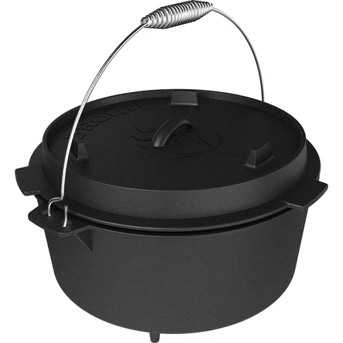 Hängande gjutjärnsgryta med stekpanna - 2