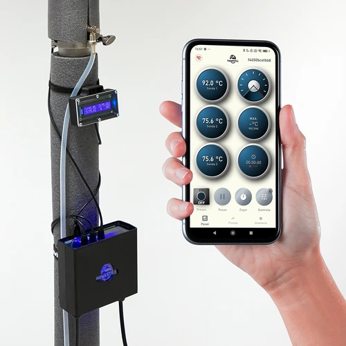 hawkSTILL Wi‑Fi IQ‑set – destillationstermometer med Wi‑Fi och display - 5