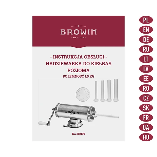 Horisontell korvstoppare 1,5 kg med silikonkolv - 9