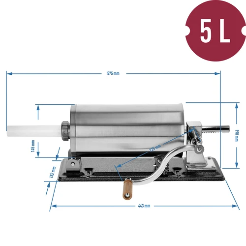 Horisontell korvstoppare 5 kg - 10