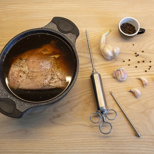 Injektor i rostfritt stål 60 ml + 2 nålar - 13