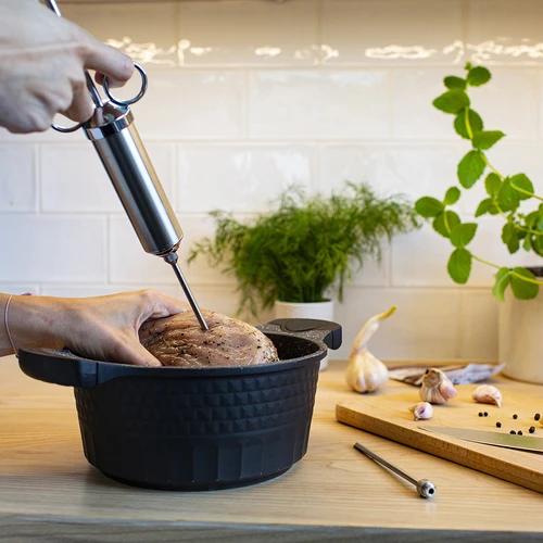 Injektor i rostfritt stål 60 ml + 2 nålar - 14