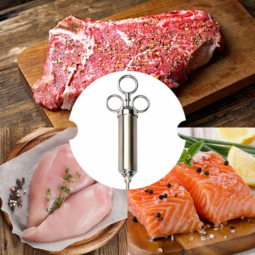 Injektor i rostfritt stål 60 ml + 2 nålar - 10