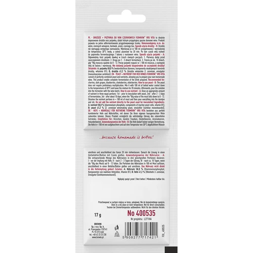 Jäst + näring - röda viner - 2