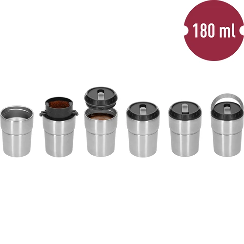 Kaffekvarn - elektrisk, med kvarnstenar, med bryggare och mugg - 9