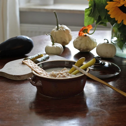 Keramik - gryta 800ml för ister med lock - 2