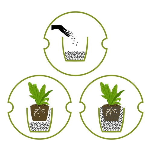 Keramzit för krukväxter, trädgårdsskötsel och skogar i glas, 4-10 mm, 1L - 12