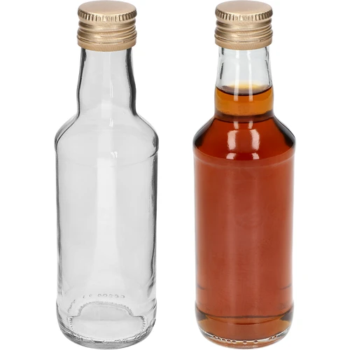 Klassisk spritflaska 200 ml, med guldfärgad skruvkapsyl Ø 28, 1 st. - 3