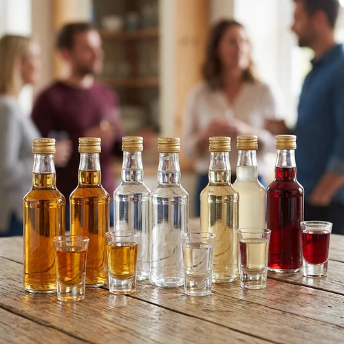 Klassisk spritflaska 200 ml, med guldfärgad skruvkapsyl Ø 28, 1 st. - 6