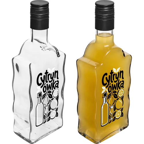 Klasztorna-flaska 500 ml med skruvkapsyl och tryck ”Cytrynówka”, motiv 1 - 4