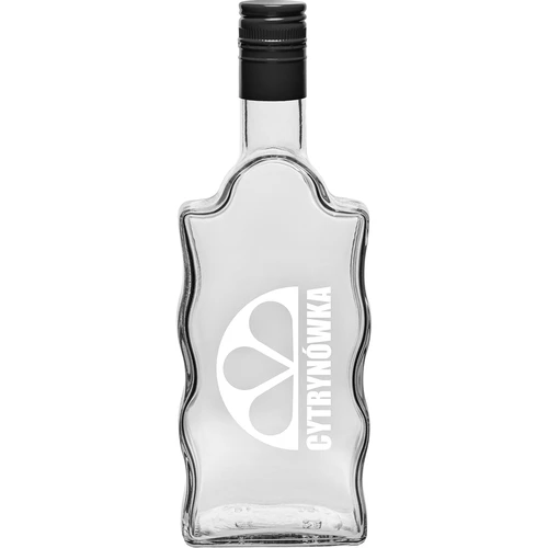 Klasztorna-flaska 500 ml med skruvkork och tryck ”Cytrynówka”, mönster 2