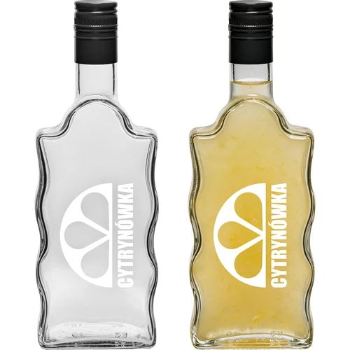 Klasztorna-flaska 500 ml med skruvkork och tryck ”Cytrynówka”, mönster 2 - 3