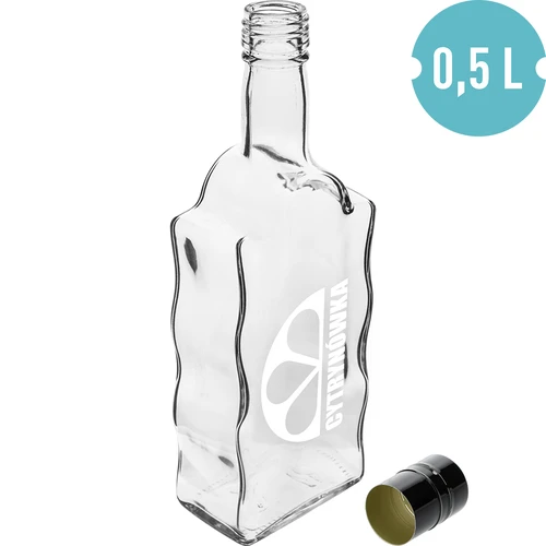 Klasztorna-flaska 500 ml med skruvkork och tryck ”Cytrynówka”, mönster 2 - 2