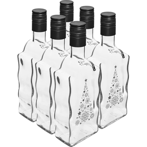Klasztorna-flaska 500 ml med skruvkapsyl och tryck ”Julgran”, 1 st. - 4