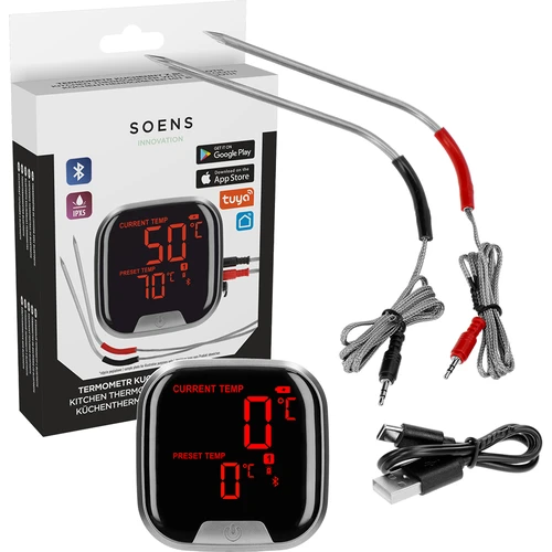 Kökstermometer med Bluetooth, 2 sonder - 2