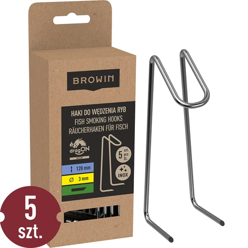 Krokar för rökning av fisk - dubbla - 5 st.