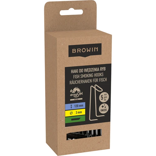 Krokar för rökning av fisk - dubbla - 5 st. - 3