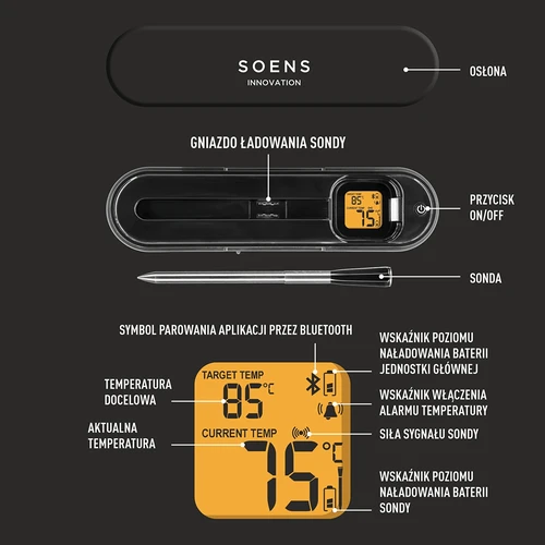 Kulinarisk termometer med trådlös Bluetooth-sond - 7