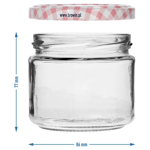 Låg burk 330ml - med färgglatt lock fi 82/6, 6st. - 7