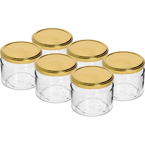 Låg burk 330ml - med guldlock fi 82/6, 6st.