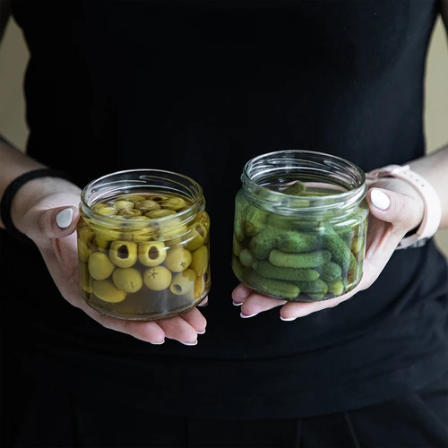 Låg burk 330ml - med svart lock fi 82/6, 6st. - 10