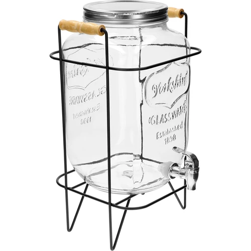 Lemonadburk 8 L - med kran, på metallställning med handtag