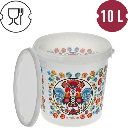 Livsmedelshink GWIOZDA - med lock, 10 L - 4