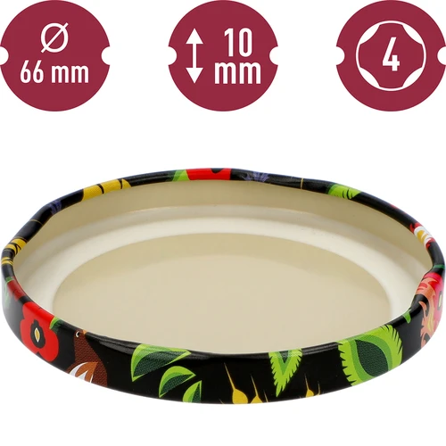 Lock fi 66/4 svart Folk - 10 st. - 4