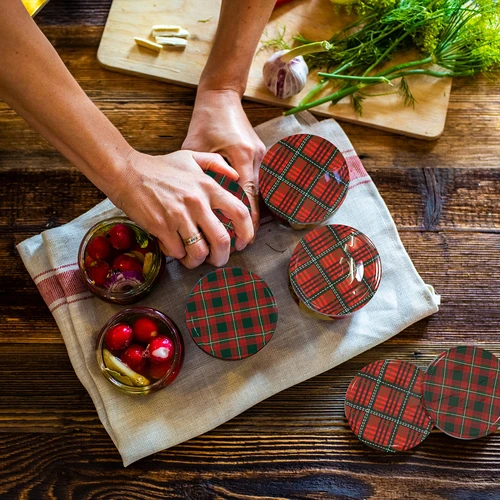 Lock fi82/6 skotskt rutmönster mix, 10 st. - 7