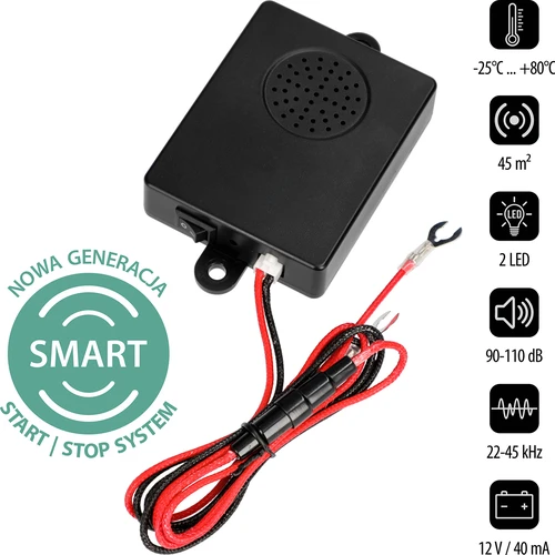 Mård- och gnagaravskräckare för bil (ultraljud)