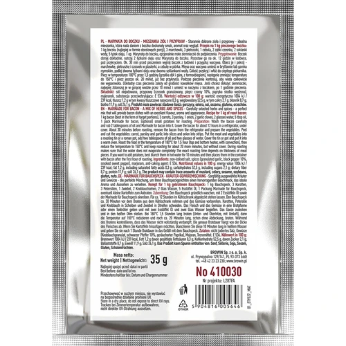 Marinad för bacon - blandning av örter och kryddor, 35 g - 2