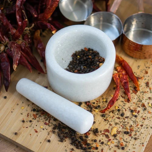 Marmormortel för köket, vit, fi 10 cm - 11