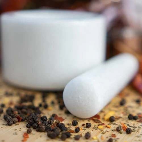 Marmormortel för köket, vit, fi 10 cm - 12