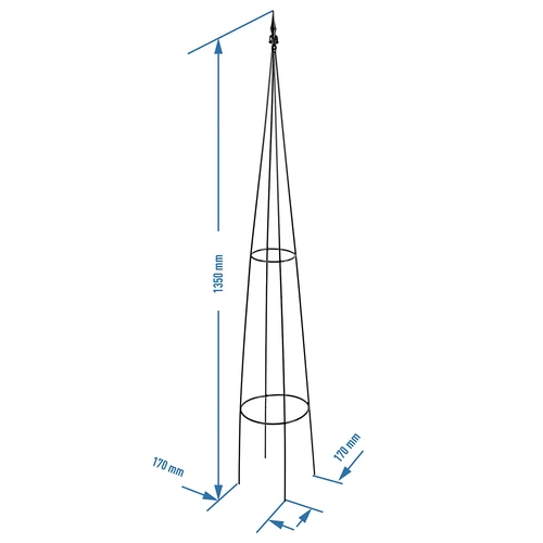 Metallpergola - Pyramid, 135 cm - 3