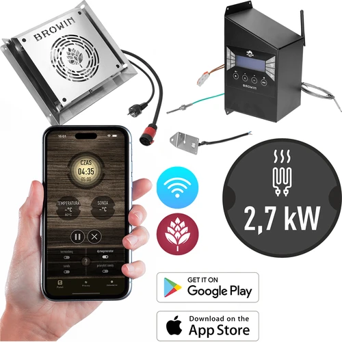 Modulkit med Wi‑Fi‑kontroller – dragON IQ 2,7 kW, för trädgårdsrökskåp