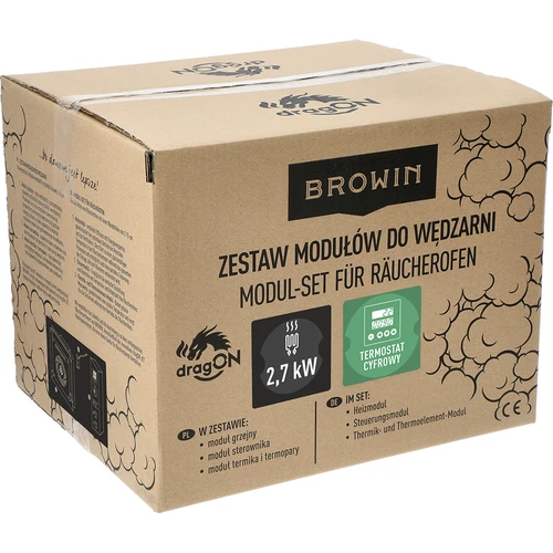 Modulset med digital termostat - dragON 2,7 kW, för trädgårdsrökugnar - 9