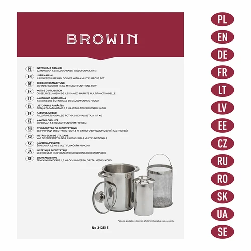 Multifunktionell gryta med korg och skinkkokare - 12
