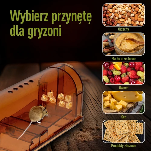 Musfälla – levandefångst, transparent, 2 st. - 6