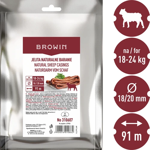 Naturliga fårtarmar kal. 18/20 mm, 91 m - 3