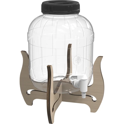 Okrossbar burk 5L med kran och tvåsidigt, träställ - 4