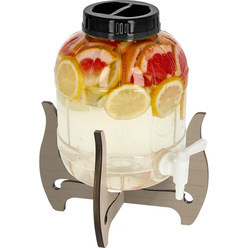 Okrossbar burk 5L med kran och tvåsidigt, träställ - 3