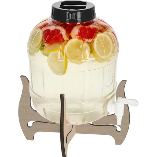 Okrossbar burk 8L med kran och tvåsidigt, träställ - 3