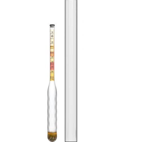 Okrossbar honungsmätare med provrör, mätområde 10-50°Blg