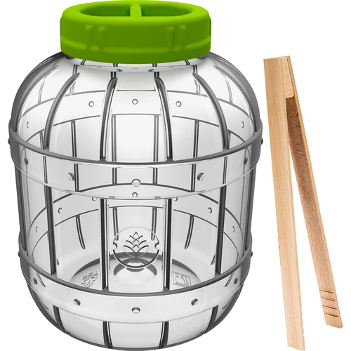 Okrossbar, multifunktionell burk för inläggning + tång, 5L